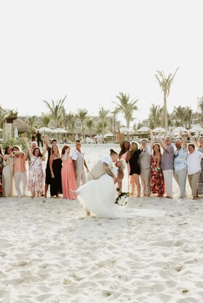 Jennifer & Chelsey with their wedding guests