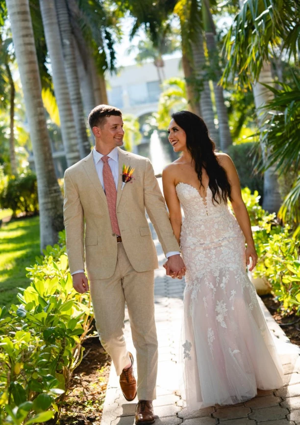 Kayla and Devon at their wedding resort