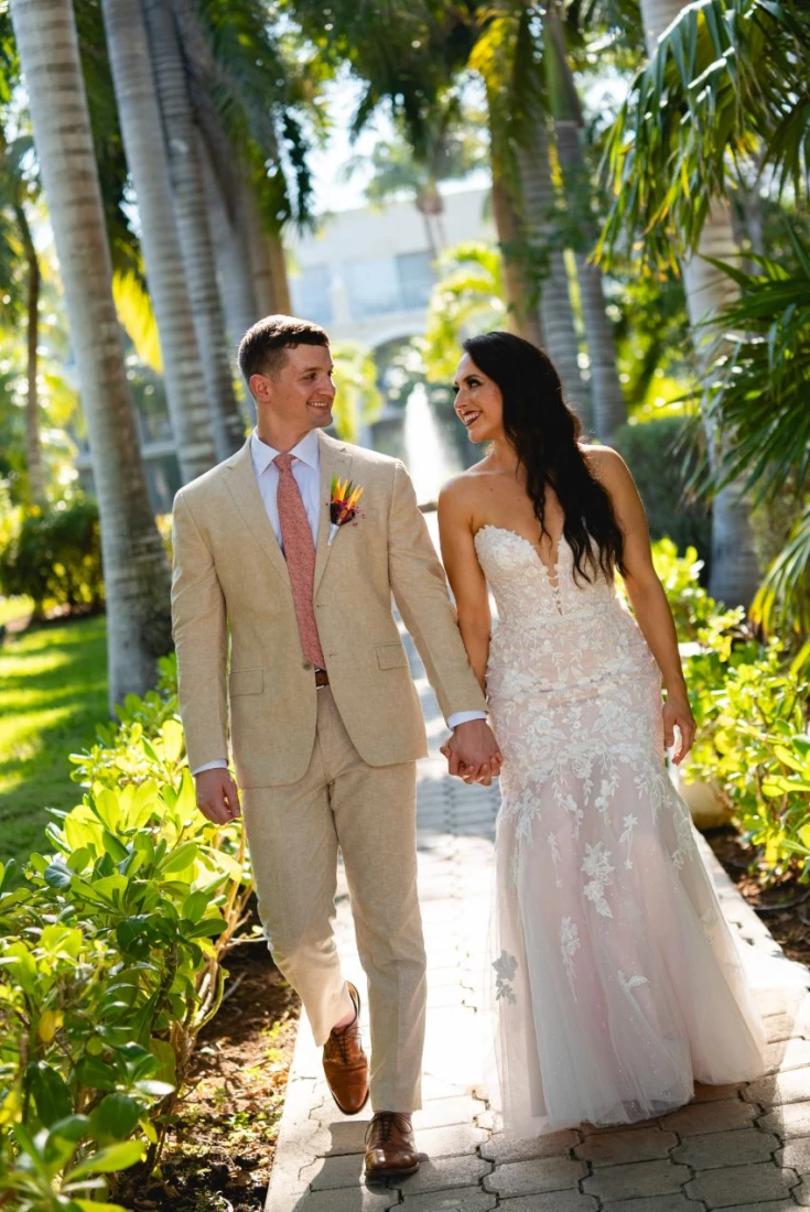 Kayla and Devon at their wedding resort
