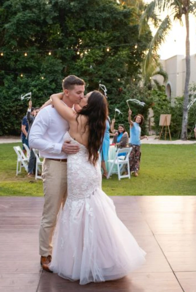 Kayla and Devon on the dance floor