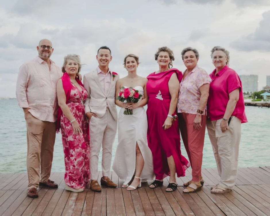 Kayla & Johnny with family