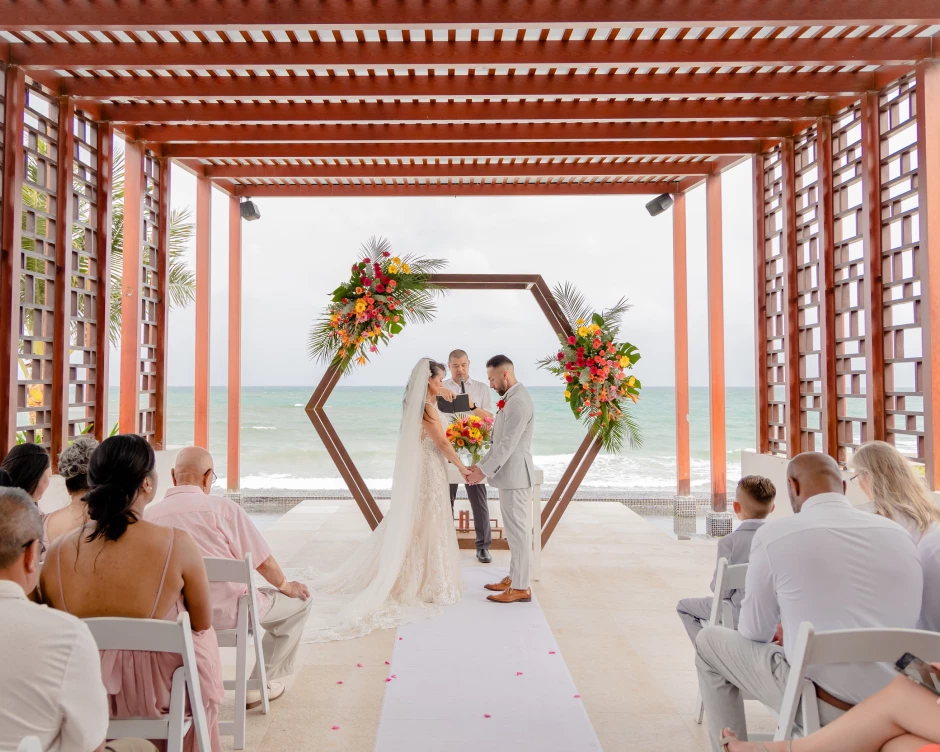 Melissa & Josh during their ceremony