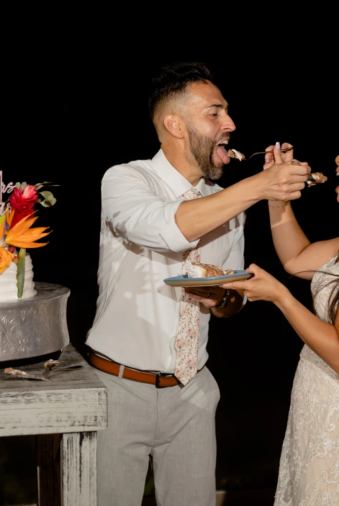 Melissa & Josh eat cake