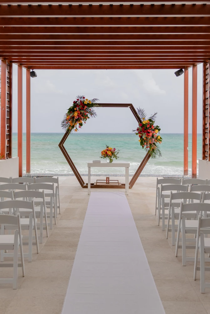 Melissa & Josh wedding ceremony setup