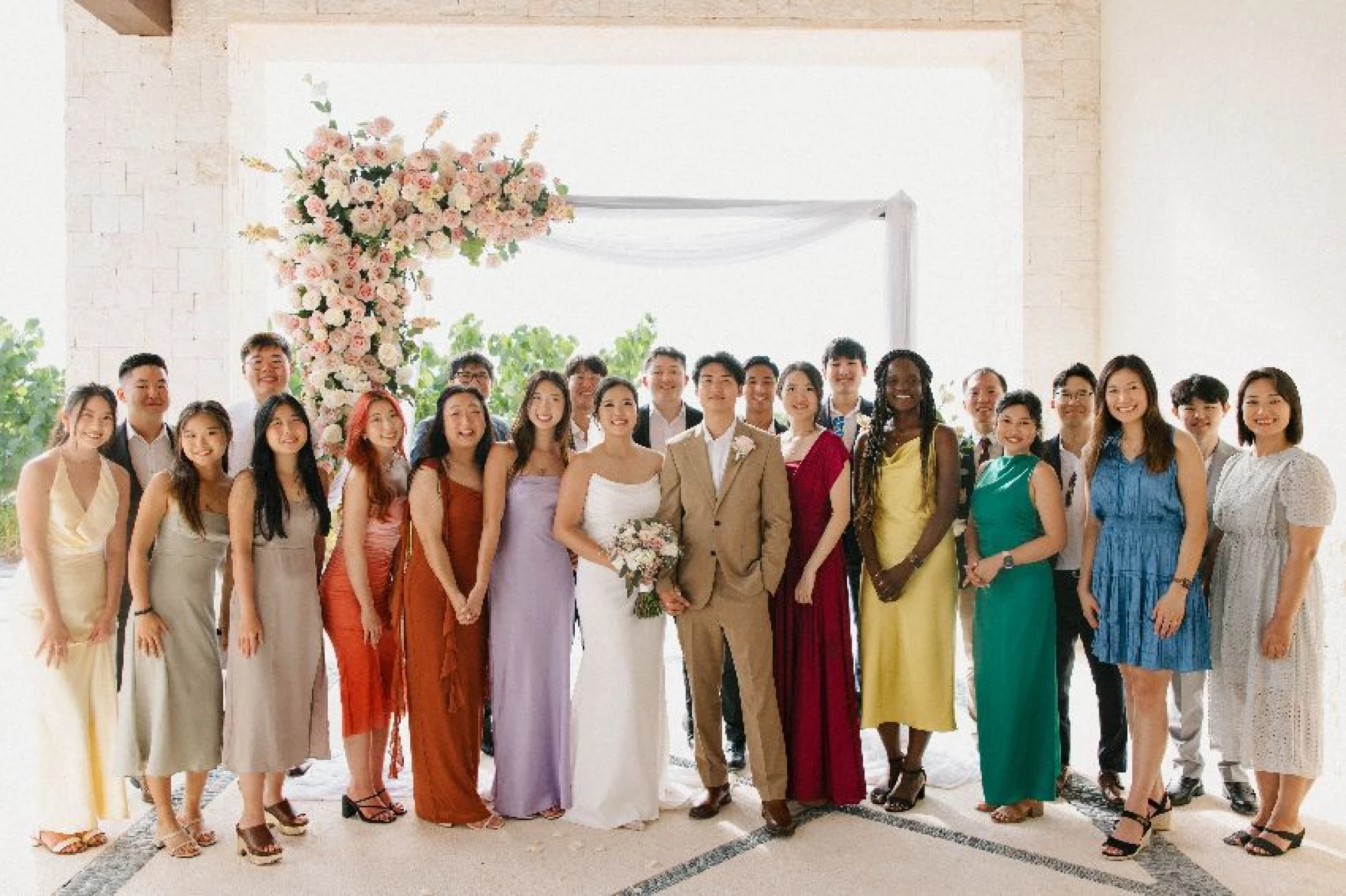 Sophie & Joonmo with their guests