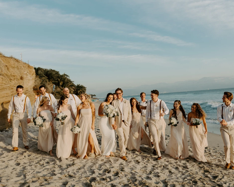 Stephanie & Austin with their wedding party