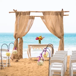 Ceremony decor on the beach at Sublime samana Las Terrenas