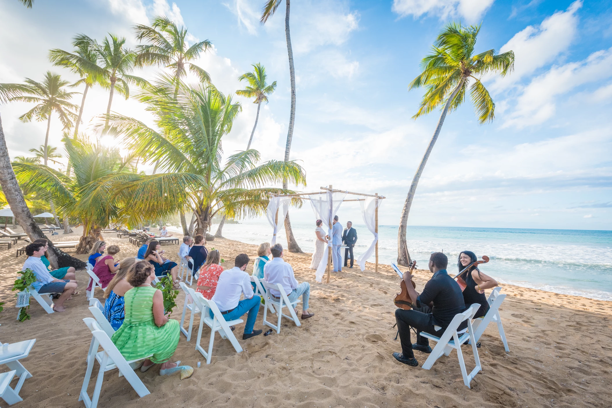 Ceremony decor on the beach at Sublime samana Las Terrenas