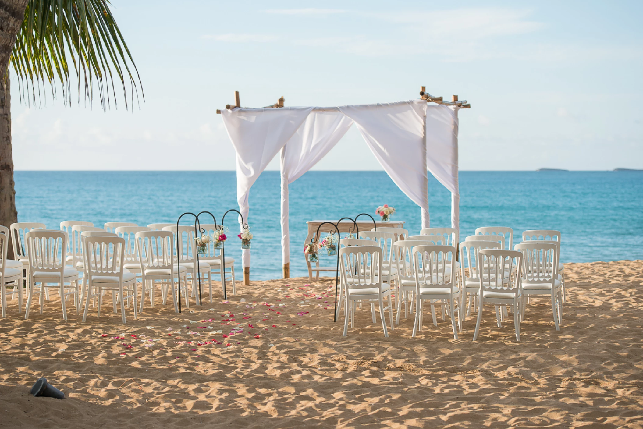 Ceremony decor on the beach at Sublime samana Las Terrenas