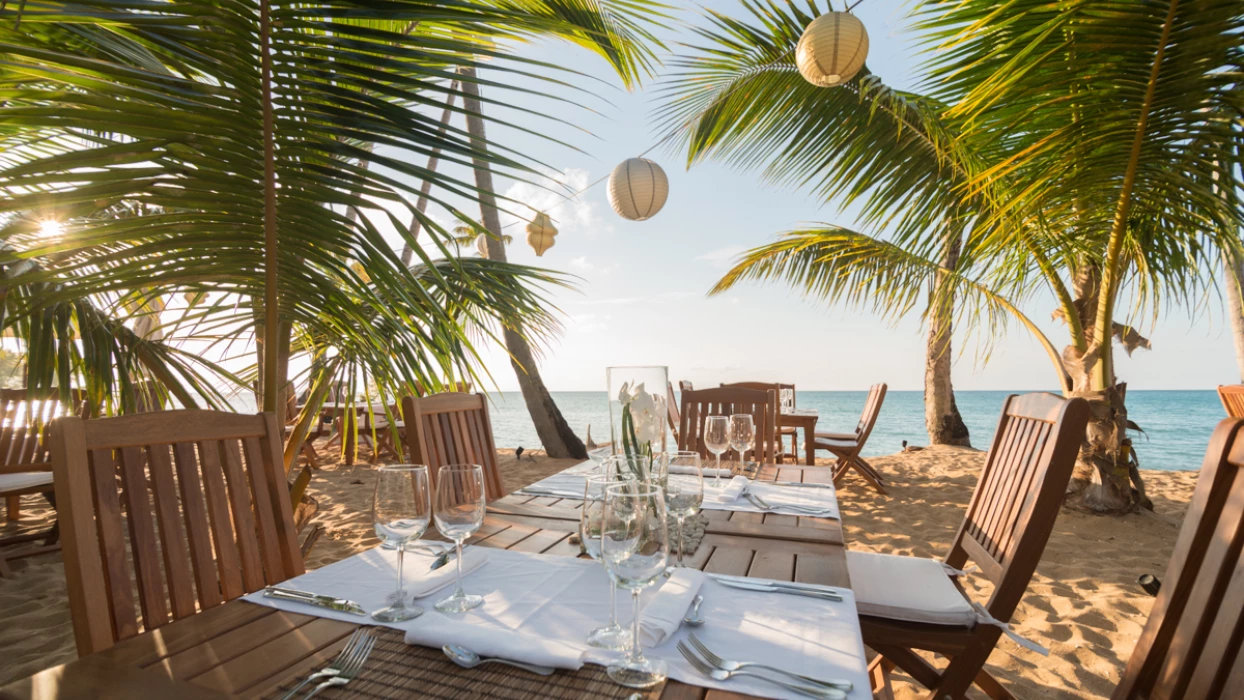 Dinner reception on the beach at Sublime samana Las Terrenas