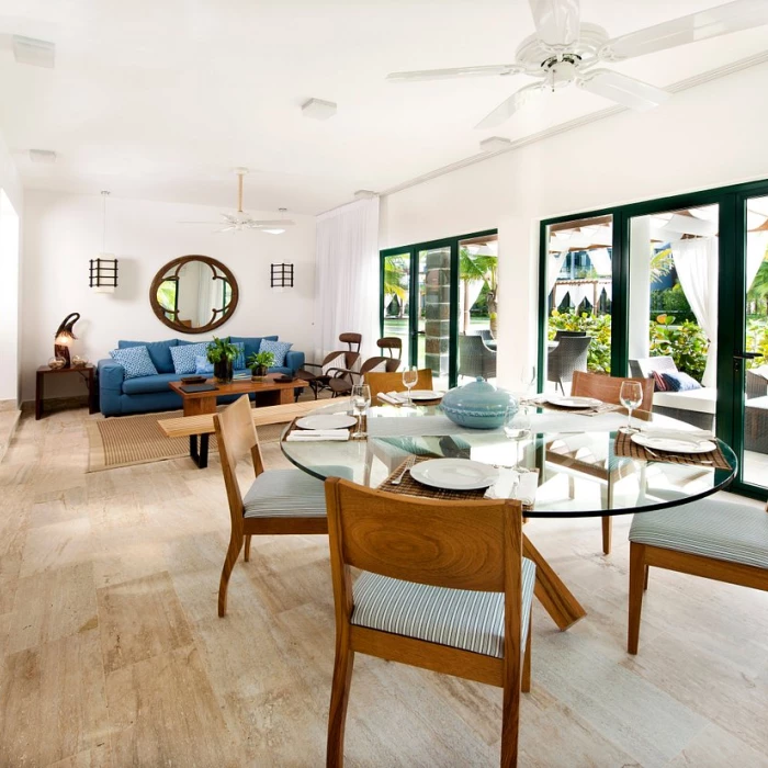 Living room of three bedroom casita at Sublime samana Las Terrenas