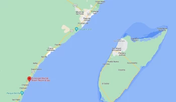 Google maps of Sunscape Akumal Beach Resort & Spa