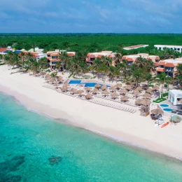 Sunscape Akumal beach and resort arial view