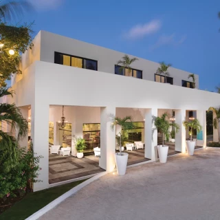 Aerial view of starlight terrace wedding venue at Sunscape Akumal Beach Resort