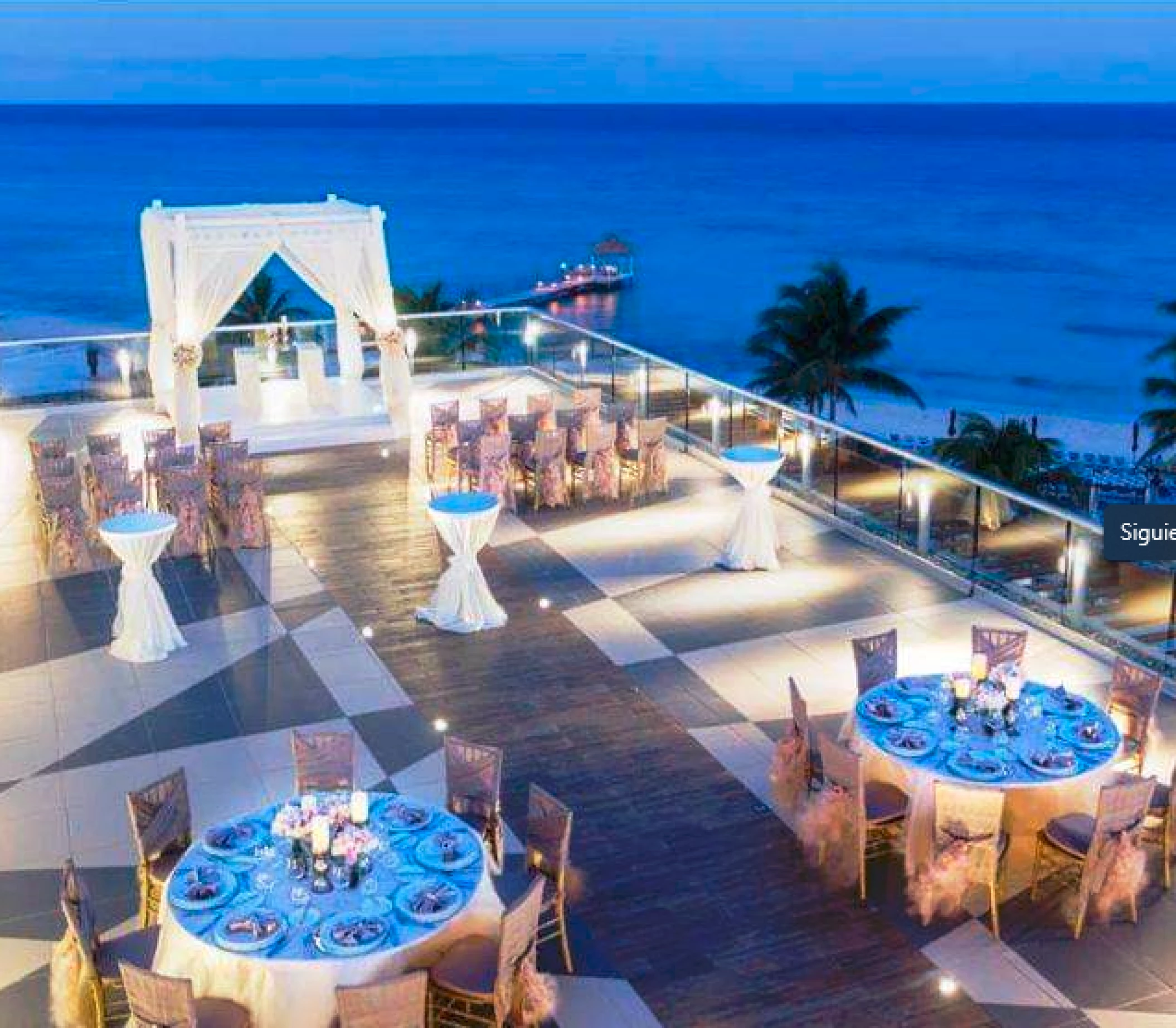 The Fives Beach Hotel & Residences Sky deck wedding venue