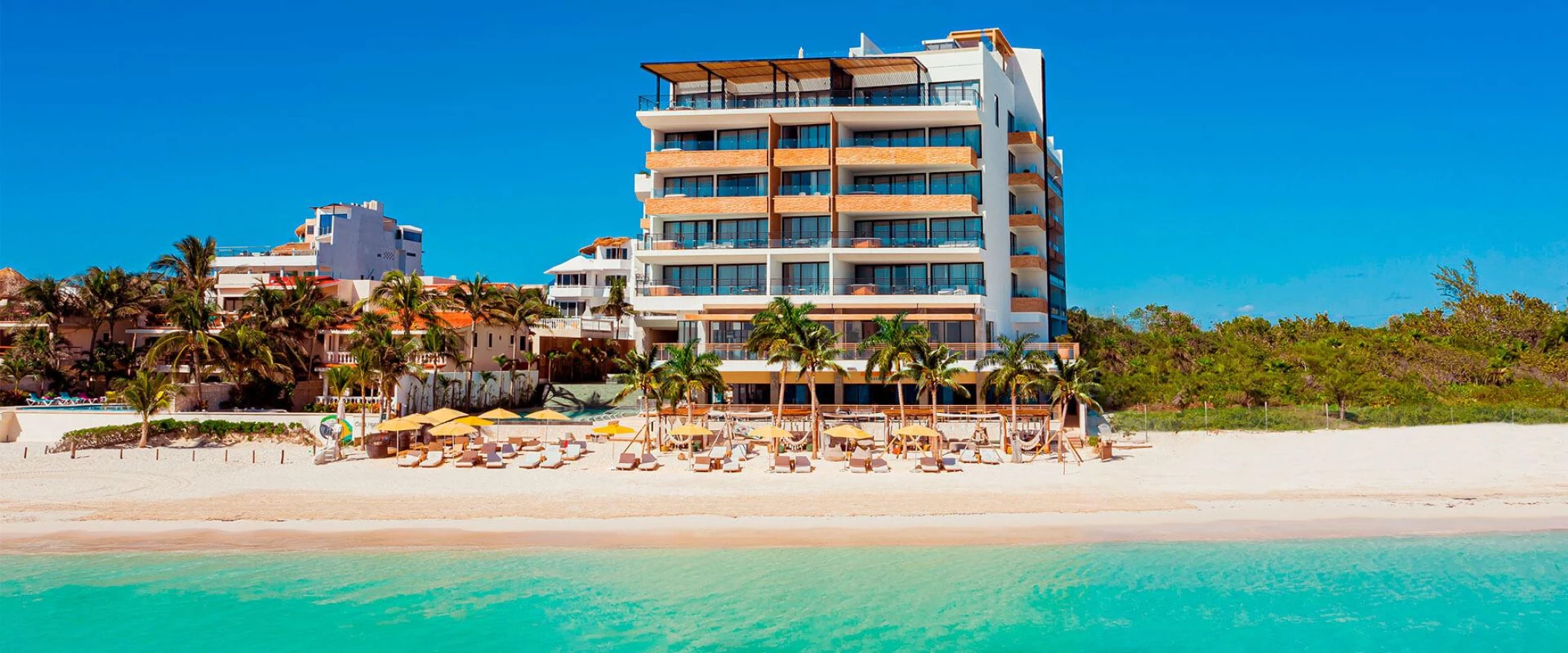 Aerial view of The Fives Oceanfront Puerto Morelos