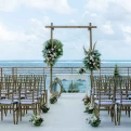 Ceremony decor on al mare terrace at the fives oceanfront puerto morelos