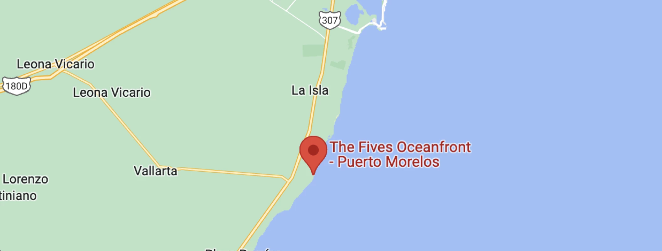 The fives oceanfront puerto morelos google maps