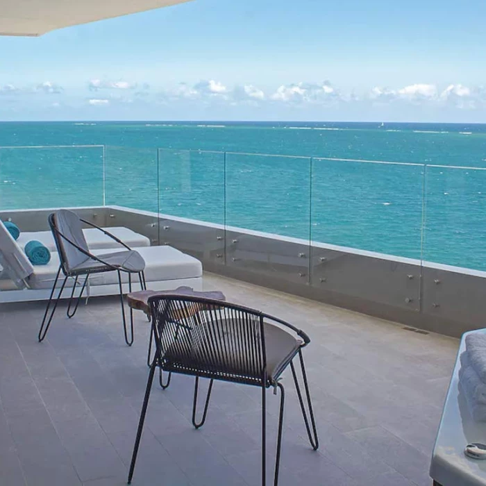 Suite balcony at The Fives Oceanfront Puerto Morelos