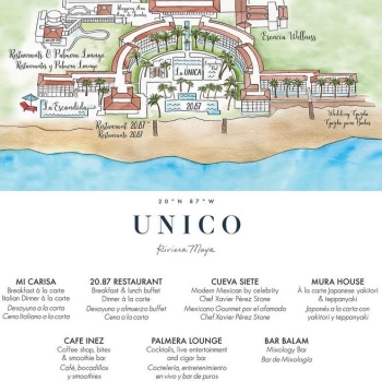 Resort map of UNICO 20°87° Hotel Riviera Maya