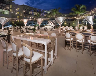 dinner reception on the costera terrace at Unico 20°87° Hotel Riviera Maya