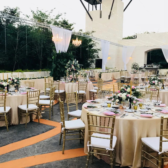 Dinner reception on el patio terrace at Unico 20°87° Hotel Riviera Maya