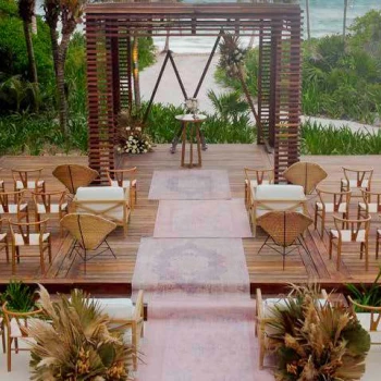 Ceremony decor on wedding gazebo at Unico 20°87° Hotel Riviera Maya