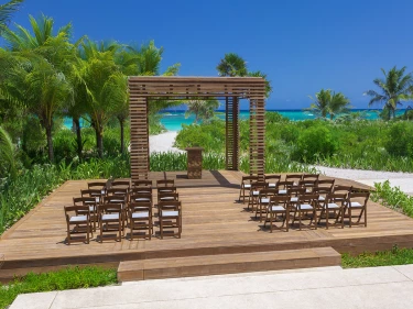 Wedding gazebo by the beach at Unico 20°87° Hotel Riviera Maya