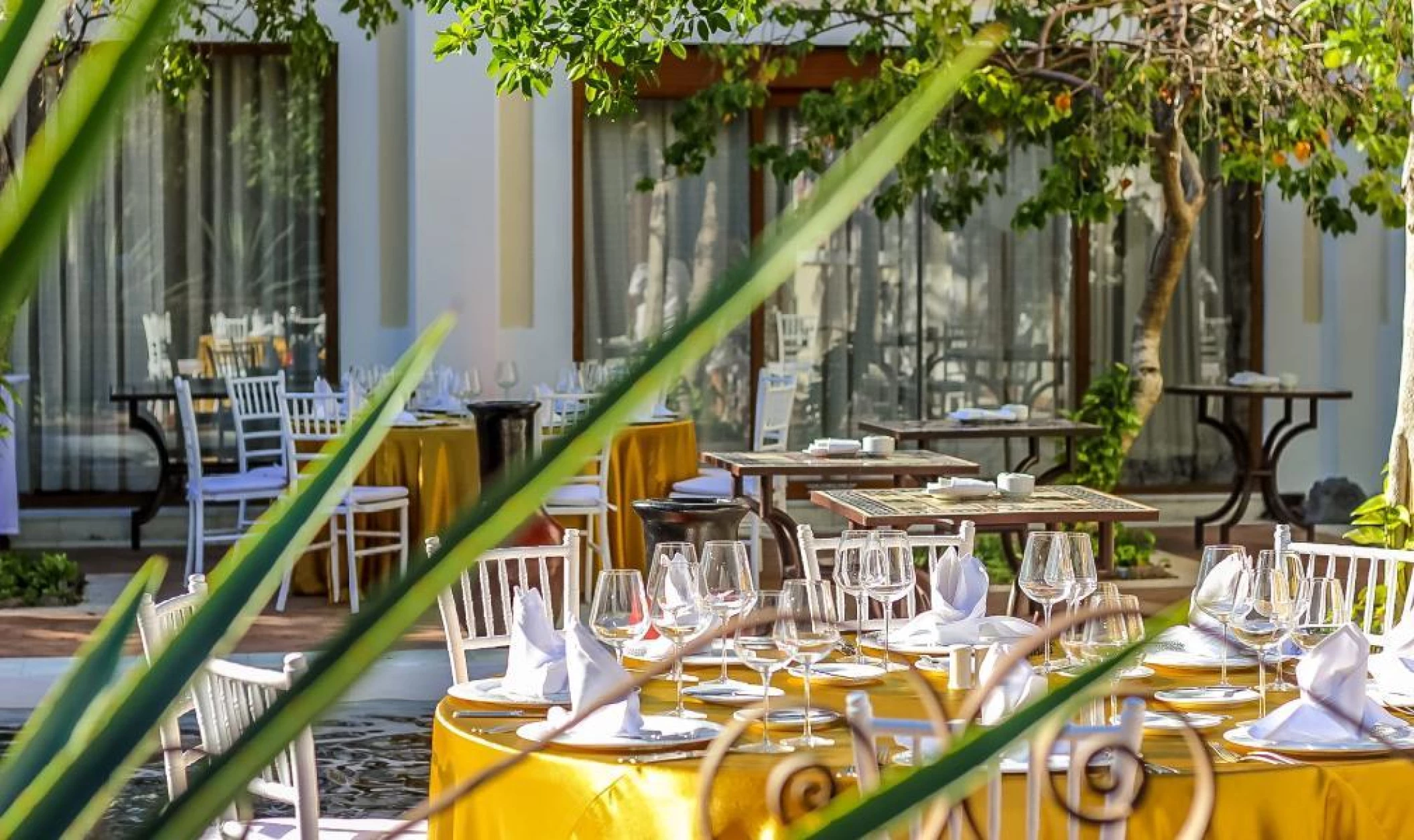 Dinner reception on La Hacienda Terrace at Valentin Imperial Riviera Maya