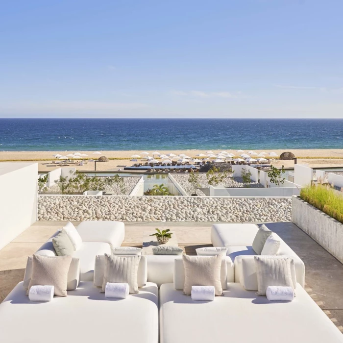 Patio on 3 bedroom waterside casita at Viceroy Los Cabos