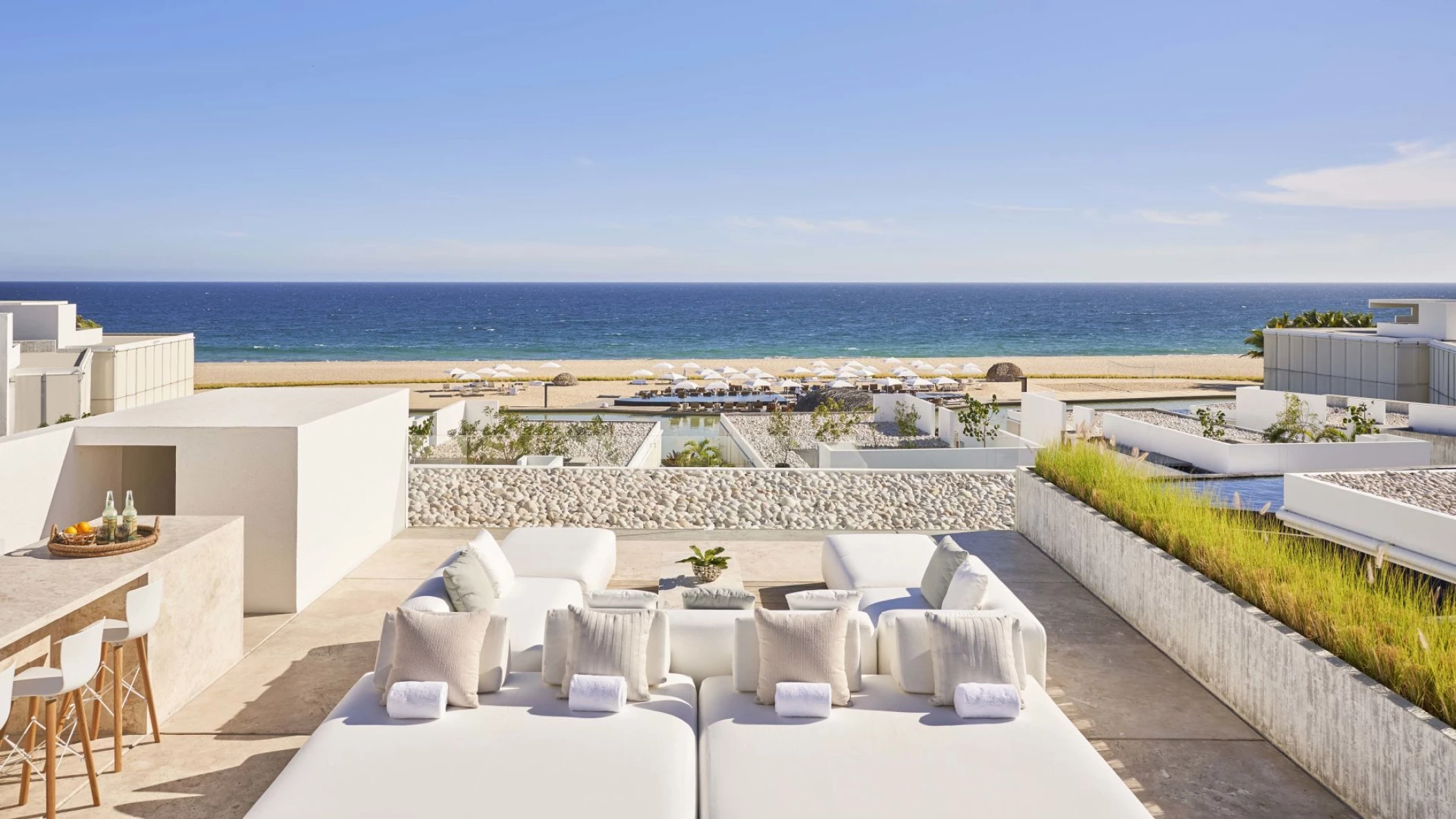 Patio on 3 bedroom waterside casita at Viceroy Los Cabos