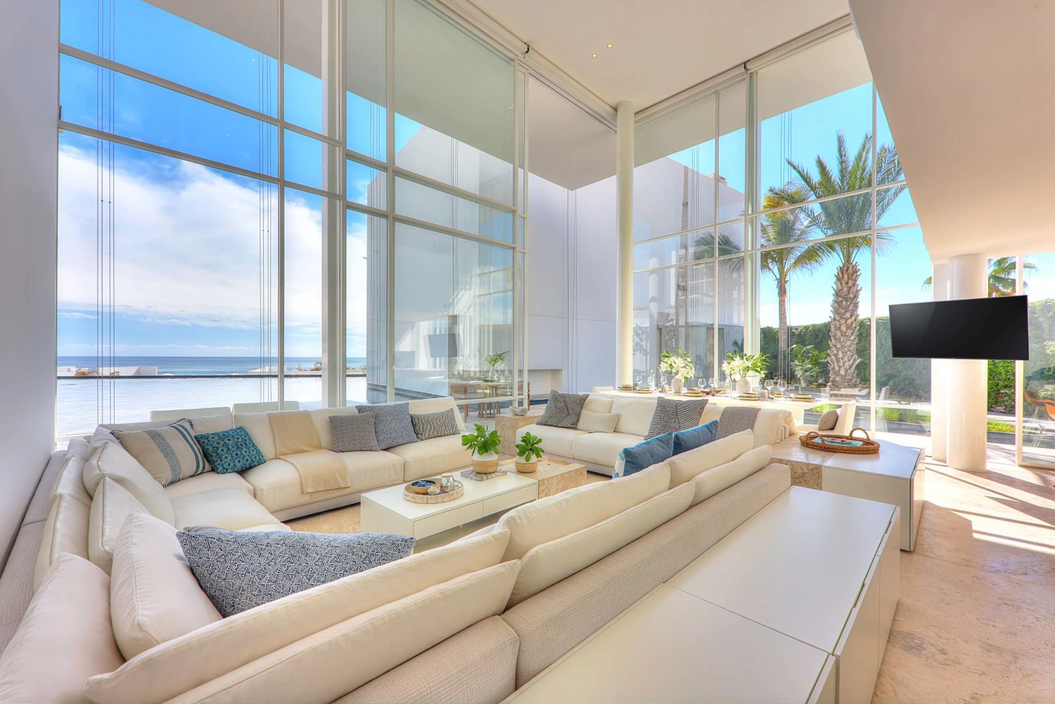 Living room of 4 bedroom casita at Viceroy Los Cabos