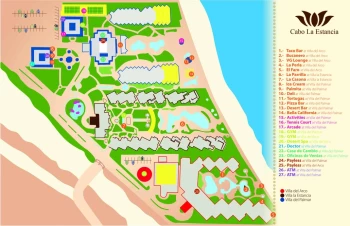 Resort map of Villa La Estancia Beach Resort & Spa Los Cabos