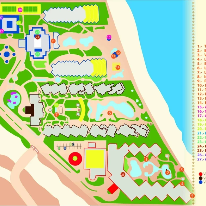 Resort map of Villa La Estancia Beach Resort & Spa Los Cabos