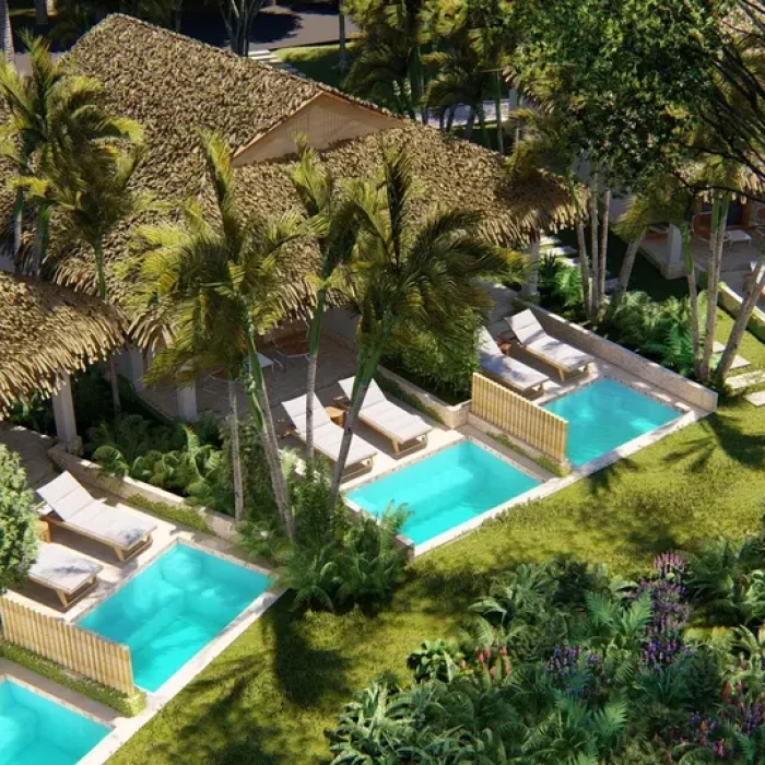 Aerial view of the bungalows at Viva Wyndham V Samaná