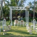 Ceremony decor on the garden at Viva Wyndham v Samana