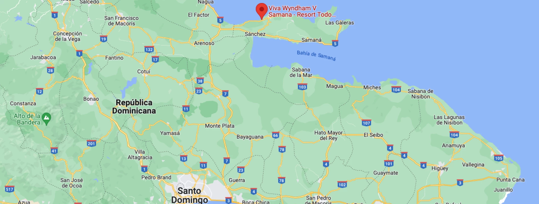 Google maps of Viva Wyndham V Samaná