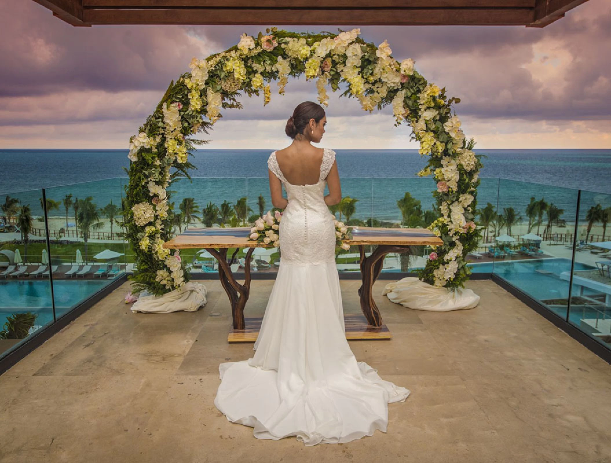Bride in El Mirador Venue at Haven Riviera Cancun.