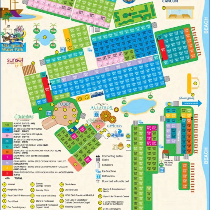 Resort map of Wyndham Alltra Cancun