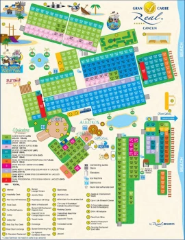 Resort map of Wyndham Alltra Cancun