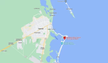 Google maps of Wyndham Alltra Cancun