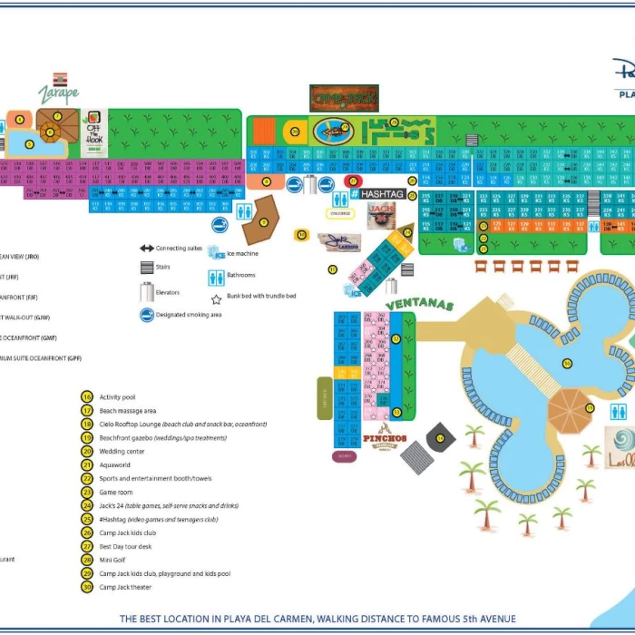 Resort map of Wyndham Alltra Playa del Carmen