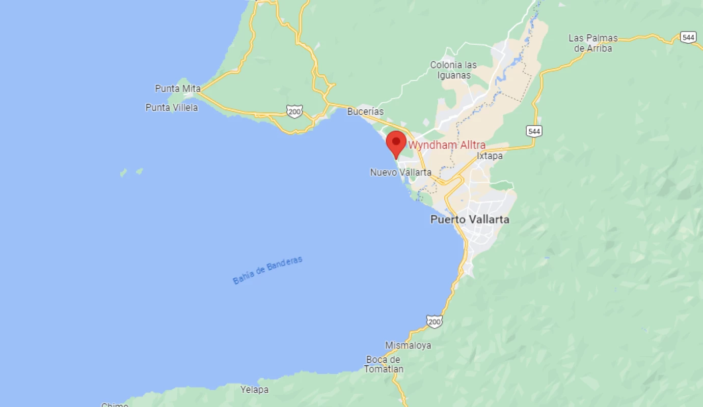 Wyndham Alltra Riviera Nayarit Map on google maps.