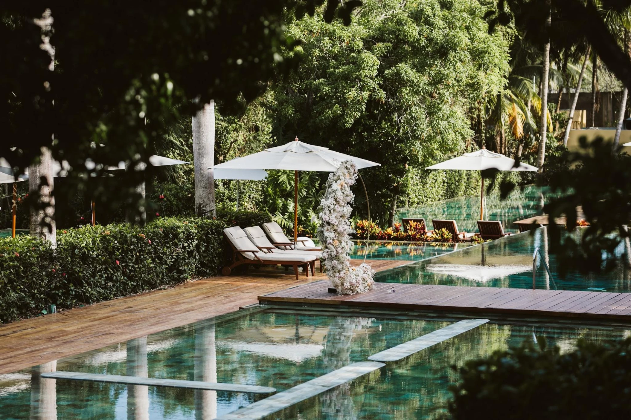 Ceremony in Zen Pool Terrace Venue at Grand Velas