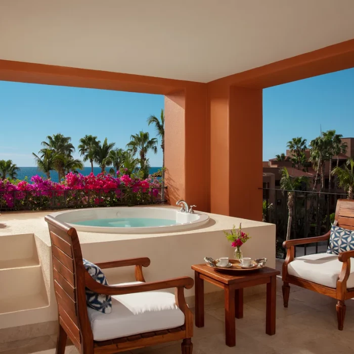 Deluxe balcony with jacuzzi at Zoetry Casa del Mar Los Cabos