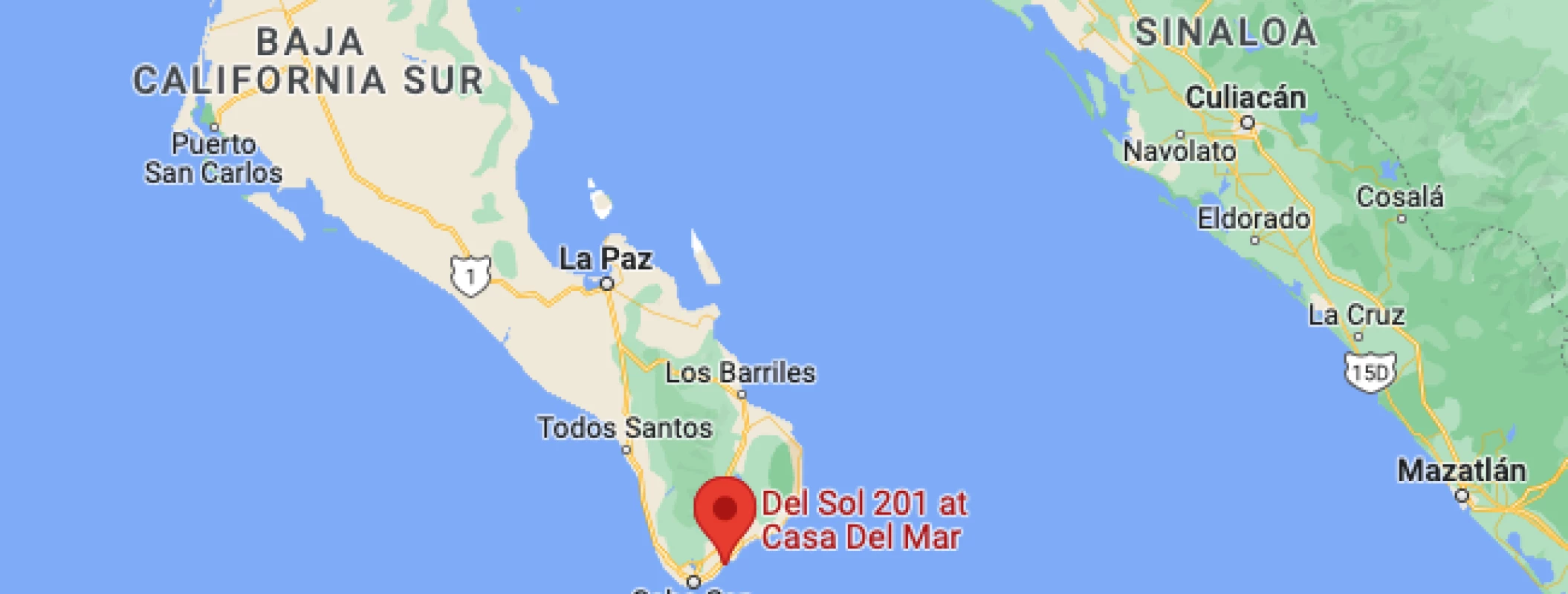 Google maps of Zoetry Casa del mar Los Cabos