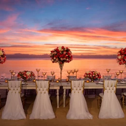 Dinner reception in the beach at Zoetry Paraiso de la Bonita Riviera Maya