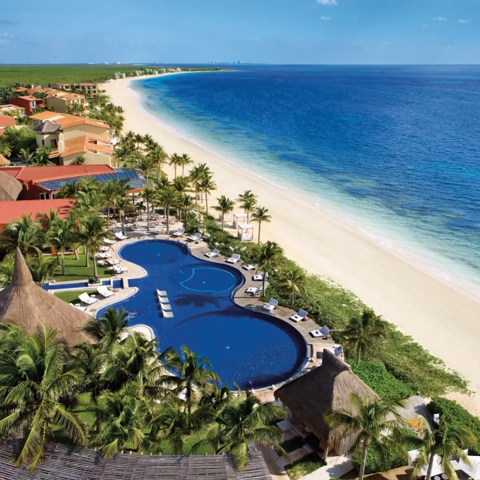 Aerial view of the pool at Zoetry Paraiso de la Bonita Riviera Maya