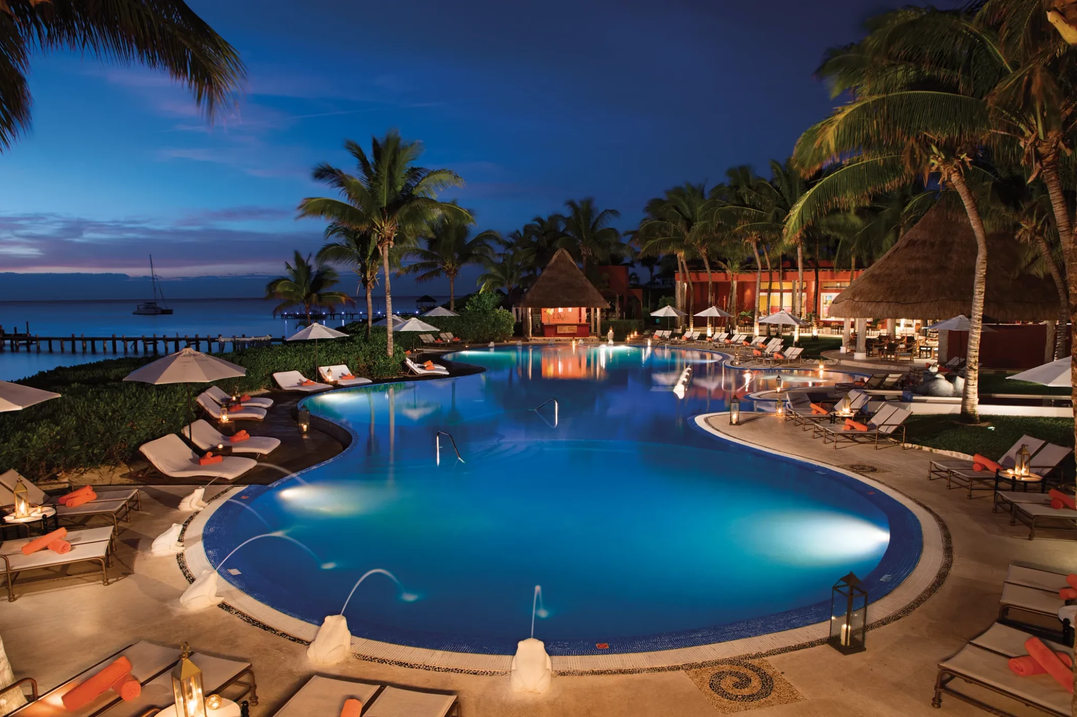 Night views at Zoetry Paraiso de la Bonita Riviera Maya