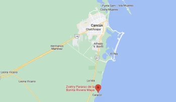 Google maps of Zoetry Paraiso de la Bonita Rivera Maya
